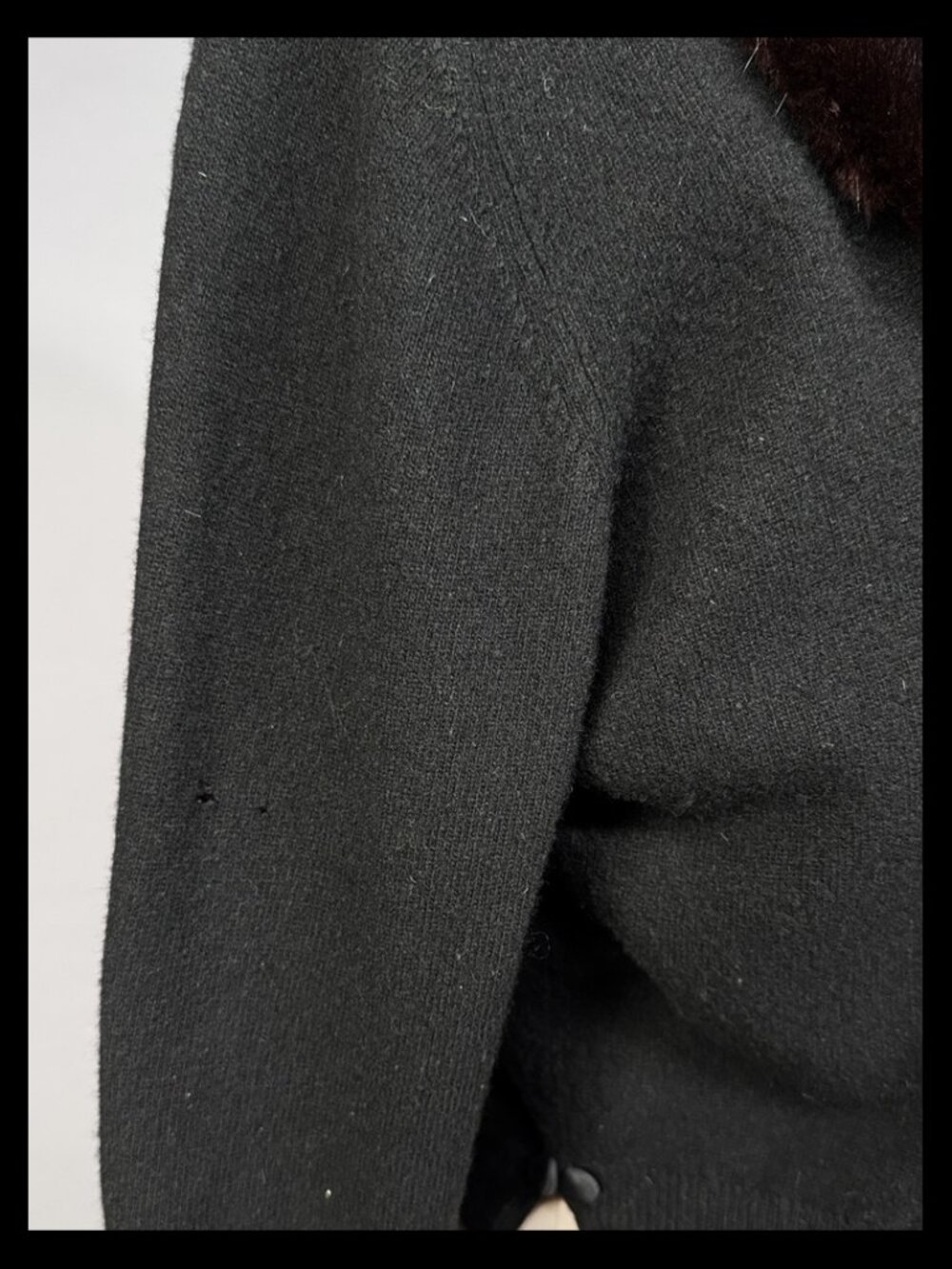 Bernhard Altmann 1950s 100% Pure Cashmere Cropped Bolero Detachable Real Fur - Picture 9 of 10